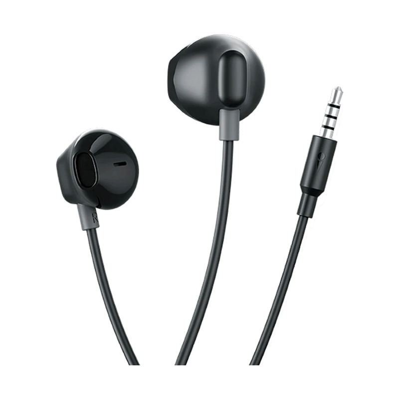 Oraimo Half In-Ear Wired 3.5mm Jack Black Earphone